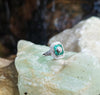 SJ2587 - Emerald with Diamond Ring Set in 18 Karat White Gold Settings
