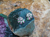 SJ1873 - Tsavorite with Pink Sapphire Sea Shell Earrings Set in 18 Karat White Gold