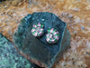 SJ1873 - Tsavorite with Pink Sapphire Sea Shell Earrings Set in 18 Karat White Gold