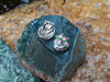 SJ1873 - Tsavorite with Pink Sapphire Sea Shell Earrings Set in 18 Karat White Gold