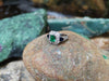 SJ2048 - Emerald with Blue Sapphire and Diamond Ring Set in Platinum 900 Settings