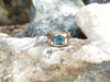 SJ2153 - Carved Aquamarine with Morganite Ring Set in 18 Karat Gold Settings