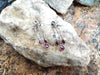 SJ6151 - Ruby with Diamond Earrings Set in 18 Karat White Gold Settings
