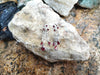 SJ6151 - Ruby with Diamond Earrings Set in 18 Karat White Gold Settings