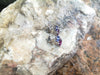 SJ2126 - Garnet, Tanzanite with Diamond Earring Set in 18 Karat White Gold