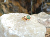SJ2168 - Emerald with Diamond Elephant Ring Set in 18 Karat Gold Settings