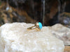 SJ2128 - Turquoise Ring Set in 18 Karat Gold Settings