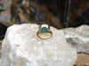 SJ2128 - Turquoise Ring Set in 18 Karat Gold Settings