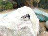 SJ2238 - Blue Sapphire with Diamond Ring Set in 18 Karat White Gold Settings