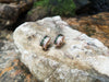 SJ2109 - Green Sapphire with Diamond Earrings Set in 18 Karat Rose Gold Settings