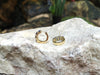 SJ2166 - Blue Sapphire with Diamond Huggies/Hoop Earrings Set in 18 Karat Gold Settings