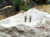 SJ2166 - Blue Sapphire with Diamond Huggies/Hoop Earrings Set in 18 Karat Gold Settings