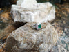 SJ6219 - Emerald with Diamond Ring Set in 18 Karat White Gold Settings