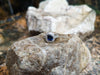 SJ6087 - Blue Sapphire with Diamond Ring Set in 18 Karat White Gold Settings