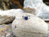 SJ1826 - Blue Sapphire with Diamond Ring Set in 18 Karat White Gold Settings