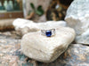 SJ1826 - Blue Sapphire with Diamond Ring Set in 18 Karat White Gold Settings