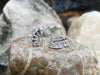 SJ2127 - White Sapphire Earrings Set in 18 Karat White Gold Settings