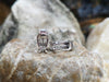 SJ2127 - White Sapphire Earrings Set in 18 Karat White Gold Settings