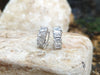 SJ2127 - White Sapphire Earrings Set in 18 Karat White Gold Settings