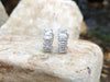 SJ2127 - White Sapphire Earrings Set in 18 Karat White Gold Settings