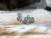 SJ6212 - White Sapphire Earrings Set in 18 Karat White Gold Settings