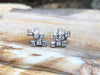 SJ6212 - White Sapphire Earrings Set in 18 Karat White Gold Settings