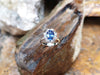 SJ1740 - Blue Sapphire with Diamond Ring Set in 18 Karat White Gold Settings