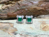 SJ1830 - Emerald with Diamond Earrings Set in 18 Karat White Gold Settings