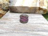 SJ2186 - Pink Sapphire with Brown Diamond Ring Set in 18 Karat White Gold Settings