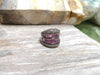 SJ2186 - Pink Sapphire with Brown Diamond Ring Set in 18 Karat White Gold Settings