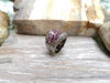 SJ2186 - Pink Sapphire with Brown Diamond Ring Set in 18 Karat White Gold Settings