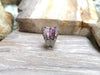 SJ2186 - Pink Sapphire with Brown Diamond Ring Set in 18 Karat White Gold Settings