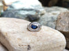 SJ6086 - Blue Sapphire with Diamond Ring Set in 18 Karat White Gold Settings