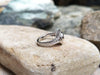 SJ6086 - Blue Sapphire with Diamond Ring Set in 18 Karat White Gold Settings