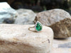 SJ1800 - Emerald with Diamond Ring Set in 18 Karat Gold Settings