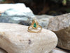 SJ1800 - Emerald with Diamond Ring Set in 18 Karat Gold Settings