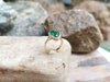 SJ1800 - Emerald with Diamond Ring Set in 18 Karat Gold Settings