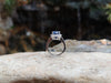 SJ1828 - GIA Certified 3cts Ceylon Blue Sapphire with Diamond Ring Set in Platinum