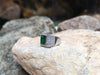 SJ1826 - Emerald with Diamond Ring Set in 18 Karat White Gold Settings