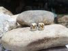 SJ1819 - Yellow Sapphire with Diamond Earrings Set in 18 Karat White Gold Settings