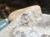 SJ6134 - Certified Ceylon Blue Sapphire with Diamond Ring Set in 18 Karat White Gold
