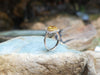 SJ2546 - Heart Shape Yellow Sapphire with Diamond Ring Set in 18 Karat White Gold