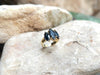 SJ1968 - Marquise Blue Sapphire Ring Set in 18 Karat Gold Settings