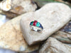 SJ1846 - Ruby, Emerald and Blue Sapphire Ring Set in 18 Karat White Gold Settings