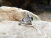 SJ1890 - Meteorite with Diamond Ring Set in 18 Karat White Gold Settings