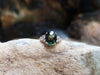 SJ2099 - Green Sapphire with Diamond Ring Set in 18 Karat Rose Gold Settings