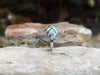 SJ6095 - Blue Sapphire with Emerald and Diamond Ring Set in 18 Karat White Gold Settings