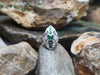 SJ2096 - Emerald with Diamond Ring Set in 18 Karat White Gold Settings