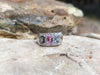 SJ6169 - Multi-Color Sapphire with Diamond Ring Set in 18 Karat White Gold Settings