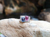 SJ2174 - Blue Sapphire, Pink Sapphire with Diamond Ring in 18 Karat White Gold Settings